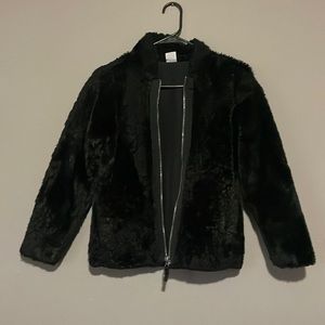 Girl faux fur jacket size L(10-12)